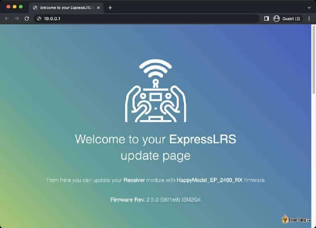 Expresslrs Wifi Webpage Shows Device Target Firmware Version