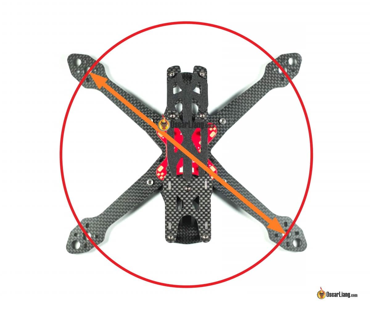 Measure the size of a mini quad frame
