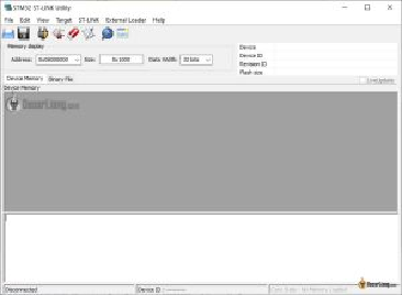 Stm32 St Link Utility User Interface Home Screen