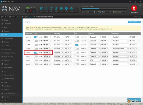 Inav Configurator Ports Setup Ranger Finder Optical Flow Sensor Msp