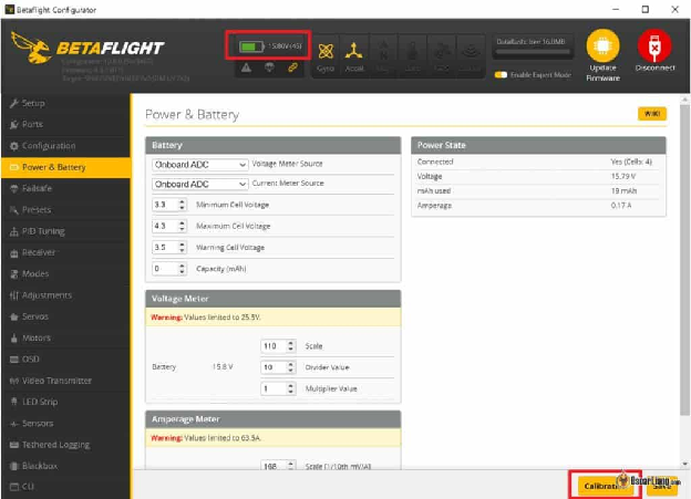 Betaflight 4.3 Voltage Calibration