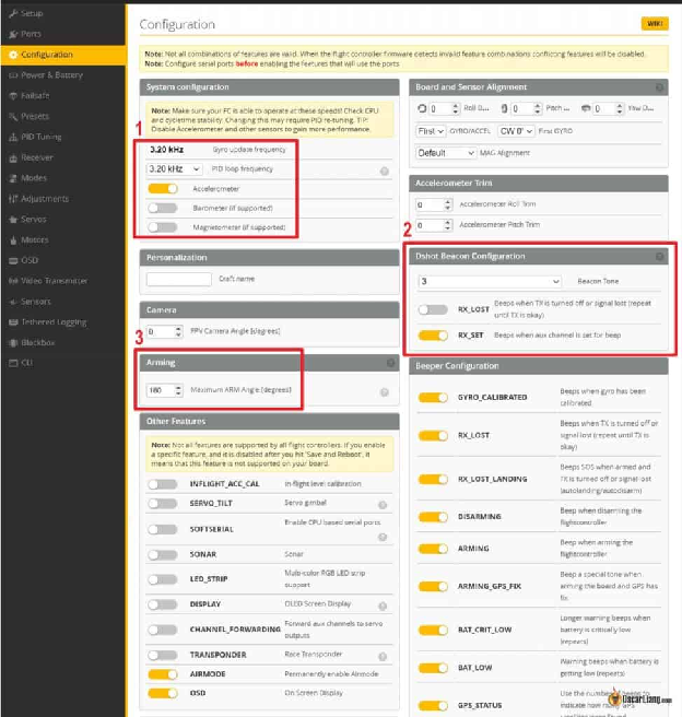 Betaflight Configurator Configuration 10.8
