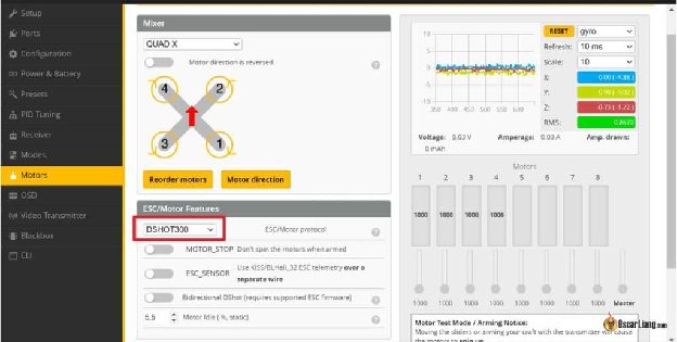 Betaflight Configurator Motor 10.8