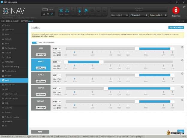 Inav Configurator 7.1 Setup Fpv Drone Modes