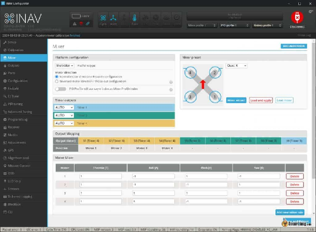 Inav Configurator 7.1 Setup Fpv Drone Mixer