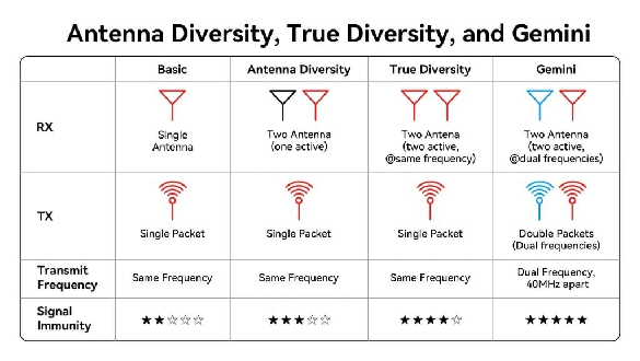 Expresslrs Dual Rf Elrs Diversity Gemini Antenna Diversity Comparison Table